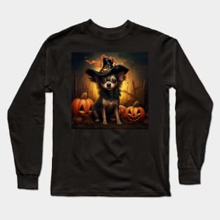 Halloween Brown Chihuahua Long Sleeve T-Shirt